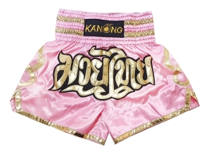 Kanong Kids Muay Thai Boxing Shorts : KNS-121-Pink