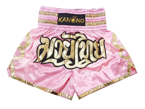 Kanong Kids Muay Thai Boxing Shorts : KNS-121-Pink-K