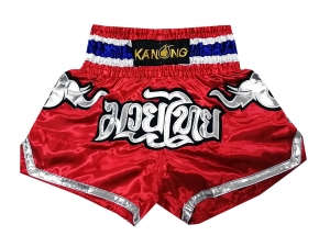 Kanong Kids Muay Thai Boxing Shorts : KNS-125-Red-K