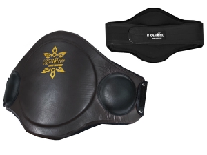 Kanong Real Leather Belly Protector Belly Pad : Brown/Black