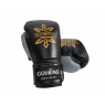 Kanong Real Leather Thai Boxing Gloves : Black/Grey