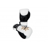 Kanong Real Leather Thai Boxing Gloves : White/Black