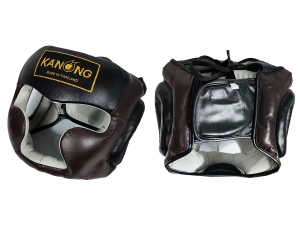 Kanong Real Leather Head Guard : Brown/Black