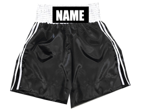 Custom Boxing Shorts : KNBSH-026-Black