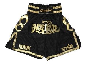 Custom Training and Fight Boxing Shorts : KNBXCUST-2001-Black
