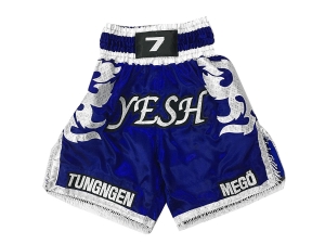 Custom Training and Fight Boxing Shorts : KNBXCUST-2033-Blue