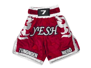 Custom Training and Fight Boxing Shorts : KNBXCUST-2033-Red