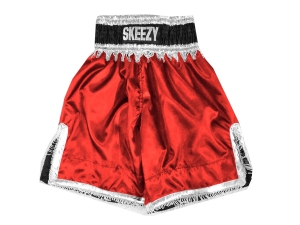 Custom Training and Fight Boxing Shorts : KNBXCUST-2034-Red