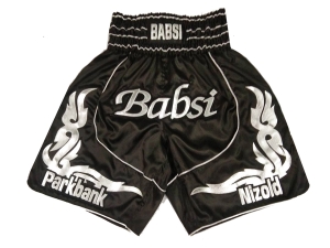 Custom Training and Fight Boxing Shorts : KNBXCUST-2035-Black