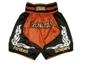 Custom Training and Fight Boxing Shorts : KNBXCUST-2035-Orange-Black
