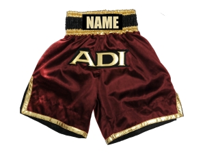 Custom Training and Fight Boxing Shorts : KNBXCUST-2036-Maroon