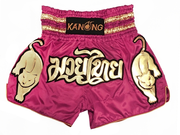 Kanong Muay Thai Shorts : KNS-135-DarkPink