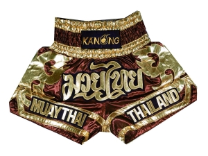 Kanong Muay Thai Shorts : KNS-136-Maroon