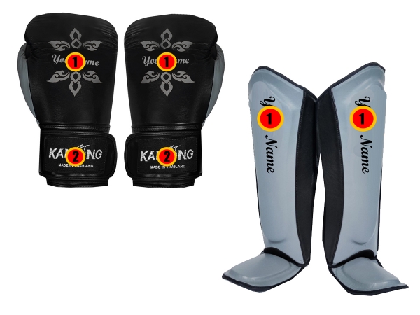 Custom Muay Thai Gloves and Shin Pads