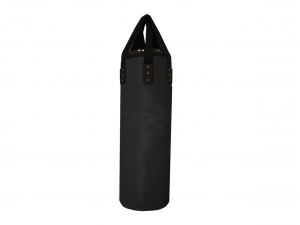 Custom Text or Logo Professional Muay Thai Heavy Bag (unfilled) : Black 150 cm.