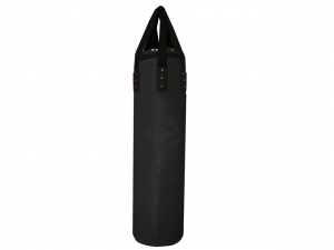 Custom Text or Logo Professional Muay Thai Heavy Bag (unfilled) : Black 180 cm