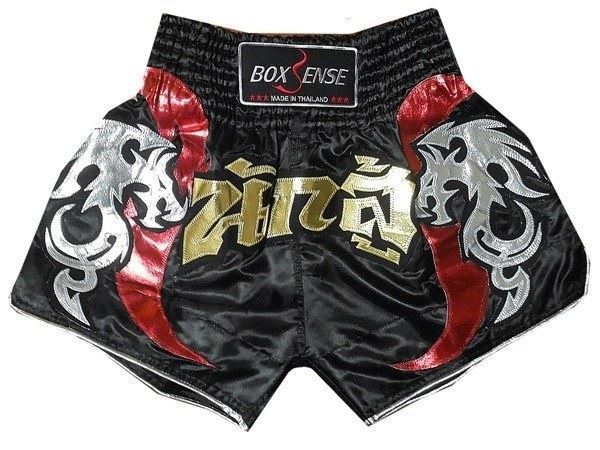 Boxsense Muay Thai Boxing Shorts : BXS-005-Black