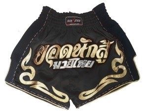 Boxsense Muay Thai Boxing Shorts : BXSRTO-027-Black