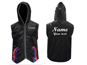 Custom Muay Thai Hoodies : Stripes Black