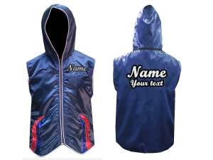 Custom Muay Thai Hoodies : Stripes Navy