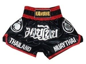 Kanong Woman Muay Thai Boxing Shorts : KNS-118-Black