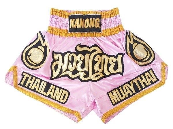 Kanong Muay Thai Boxing Shorts : KNS-118-Pink