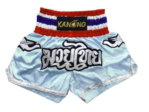 Kanong Muay Thai Boxing Shorts : KNS-125-LightBlue
