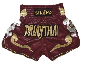 Kanong Muay Thai Boxing Shorts : KNS-126-Maroon