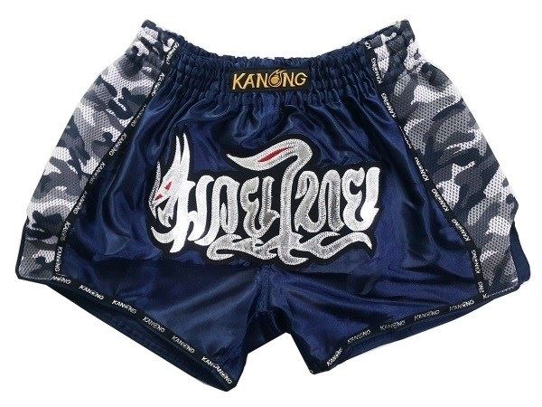 Kanong Muay Thai Boxing Shorts : KNSRTO-231-Navy