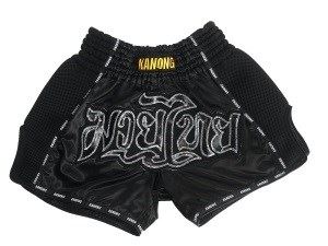 Kanong Muay Thai Boxing Shorts : KNSRTO-206-Black