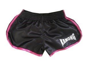 Kanong Women Muay Thai Boxing Shorts : KNSWO-402-Black